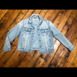 cisono light denim jacket, distressed, size M